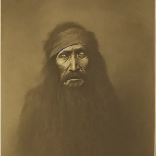 Prompt: a portrait of a character in a scenic environment by Edward S. Curtis