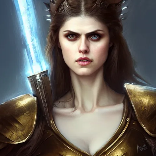 an epic portrait of Alexandra Daddario as a tall Stable Diffusion