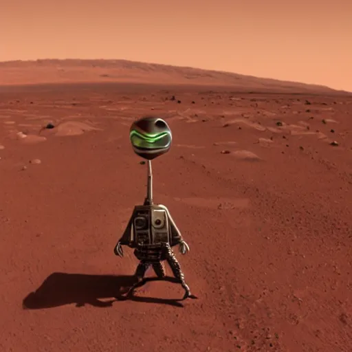 Image similar to an award winning portrait photo of an alien on mars