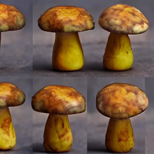 Image similar to anamorphic mushrooms dancing and having fun