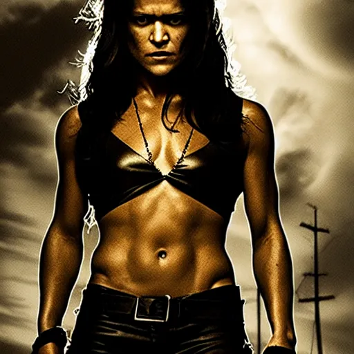 Image similar to michelle rodriguez as mazikeen, portrait,