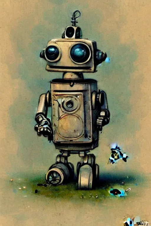 Image similar to ( ( ( ( ( 1 9 5 0 s robot. muted colors. ) ) ) ) ) by jean - baptiste monge!!!!!!!!!!!!!!!!!!!!!!!!!!!!!!