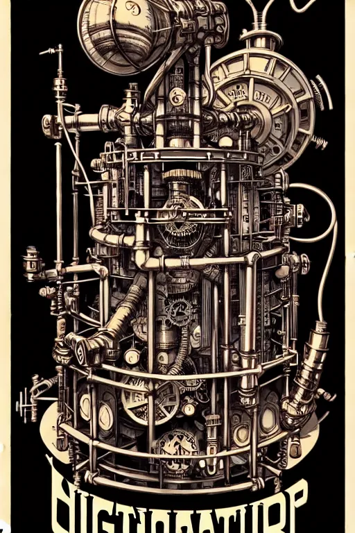 Image similar to steampunk mad scientist laboratory, high details, intricately detailed, by vincent di fate, inking, 3 color screen print, masterpiece, trending on artstation,, sharp, details, hyper - detailed, hd, 4 k, 8 k