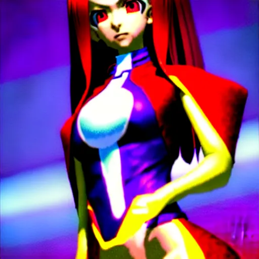 Prompt: sophia from shin megami tensei v as boomerang kuwanger, very detailed, unreal engine, psx graphics, 3 5 mm still photo