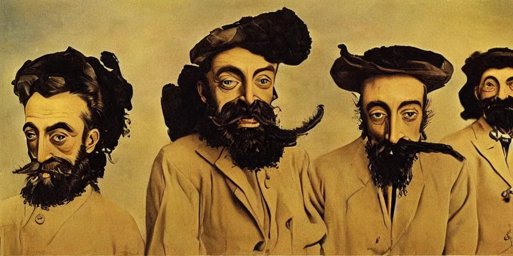 Image similar to bearded nation by salvador dali