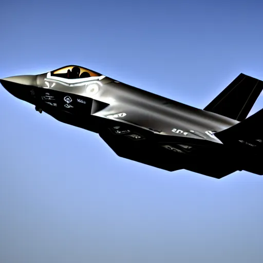 Image similar to The F-35 in the style of the Space Shuttle, black belly, white cloth top