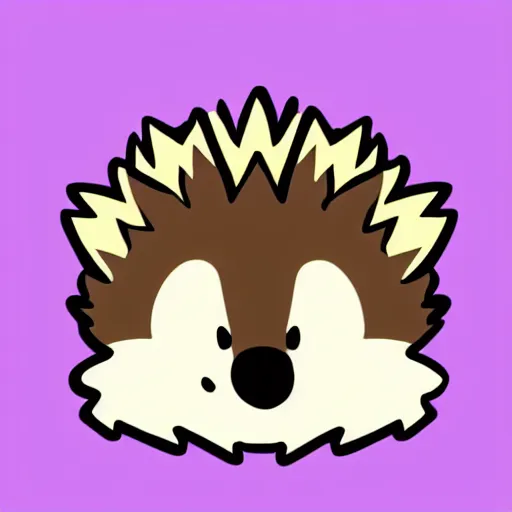 Image similar to twitch emote of a cute hedgehog