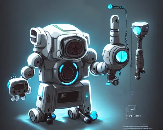 Image similar to futuristic dungeons and dragons ferret robot, robot animal ferret futuristic concept, cyberpunk robot ferret by mickael lelievre and remi cuxac