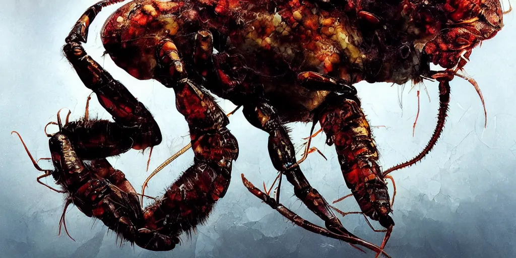 Prompt: The end of an scorpion, by ryohei hase