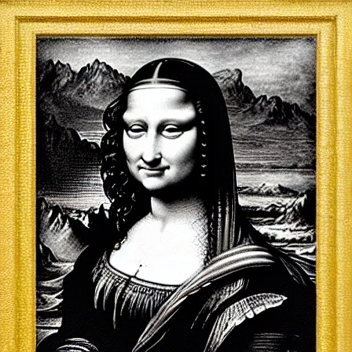 Image similar to monalisa in the style of Gustave Doré, in the style of Gustave Doré, in the style of Gustave Doré, in the style of Gustave Doré, in the style of Gustave Doré, in the style of Gustave Doré