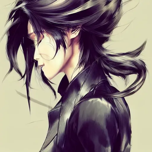 Image similar to beautiful long hairstyle, pinterest hair picture, back of the hair, long In style of Yoji Shinkawa and Hyung-tae Kim, concept art, highly detailed-H 704