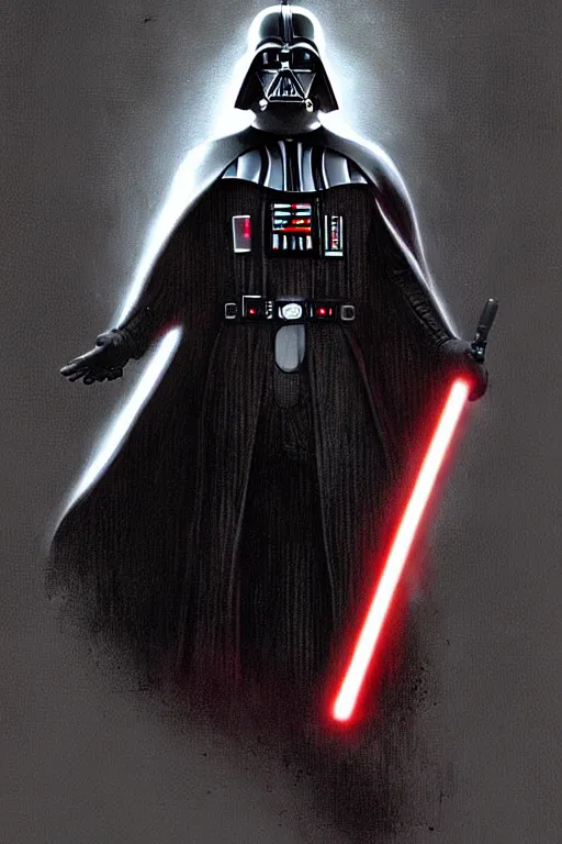 Prompt: happy darth vader. clean elegant painting, beautiful details. by artgerm and greg rutkowski