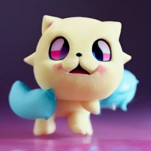 Image similar to jigglypuff as a funko pop doll, cinematic shot, dramatic lighting, ultra detailed