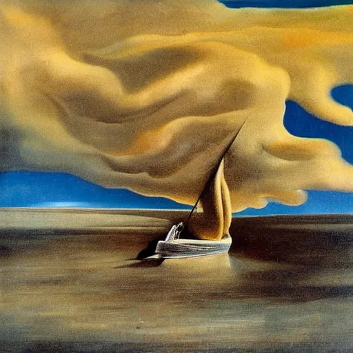 Image similar to storm is coming, i have regrets, by salvador dali