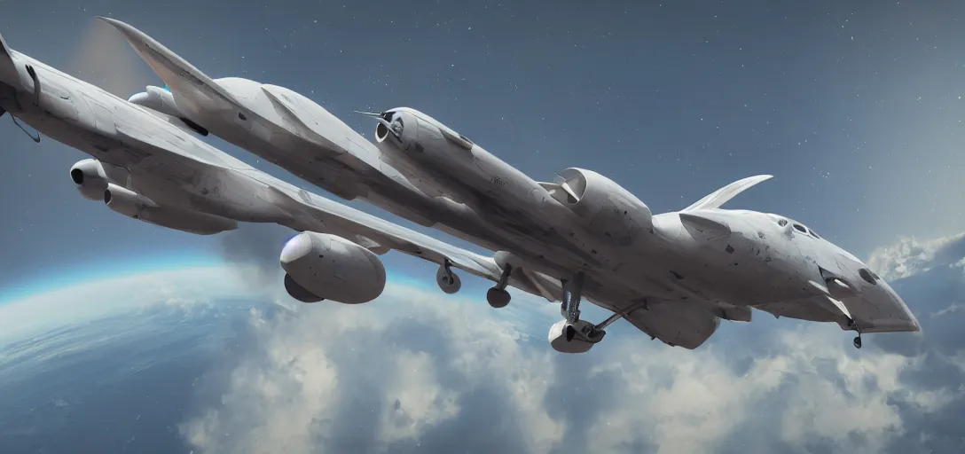 Image similar to retro futuristic plane, 8 k photorealistic, hd, high details, trending on artstation