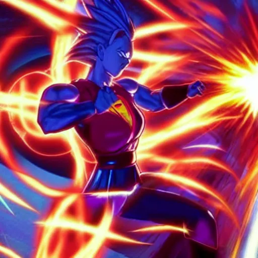 Image similar to photo of jessica alba as super saiyan powering up