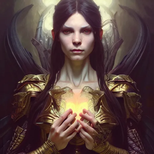 Image similar to portrait painting of draconic humanoid, ultra realistic, concept art, intricate details, eerie, highly detailed, photorealistic, octane render, 8 k, unreal engine. art by artgerm and greg rutkowski and charlie bowater and magali villeneuve and alphonse mucha