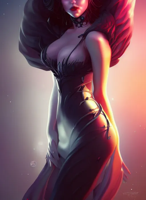 Prompt: queen of the night wide angle view, highly detailed, artgerm style, artstation, soft light, sharp focus, illustration, character design, concept art