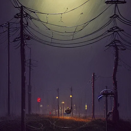 Image similar to skulls and cobwebs by Simon Stalenhag, beautiful lighting, stormy weather