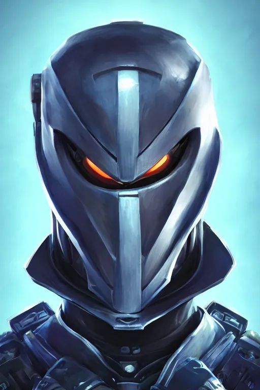 Image similar to epic mask helmet robot ninja portrait stylized as fornite style game design fanart by concept artist gervasio canda, behance hd by jesper ejsing, by rhads, makoto shinkai and lois van baarle, ilya kuvshinov, rossdraws global illumination radiating a glowing aura global illumination ray tracing hdr render in unreal engine 5