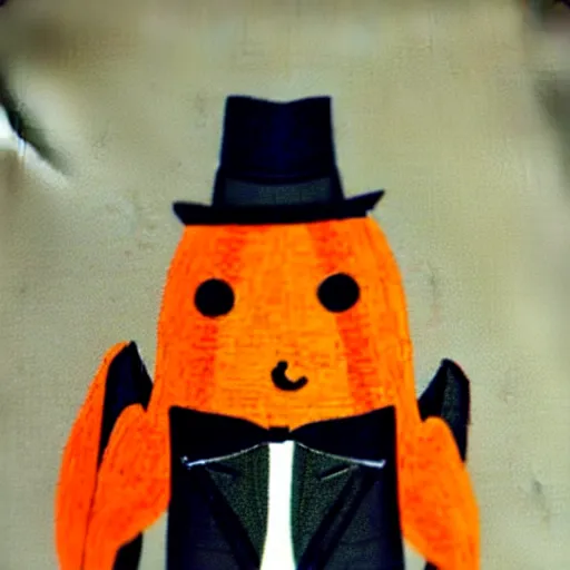 Prompt: carrot wearing a suit