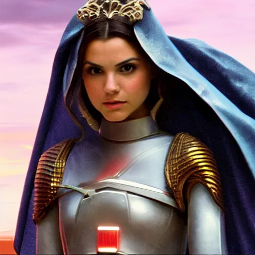 Image similar to victoria justice as princess padme in star wars episode 3, 8k resolution, full HD, cinematic lighting, award winning, anatomically correct