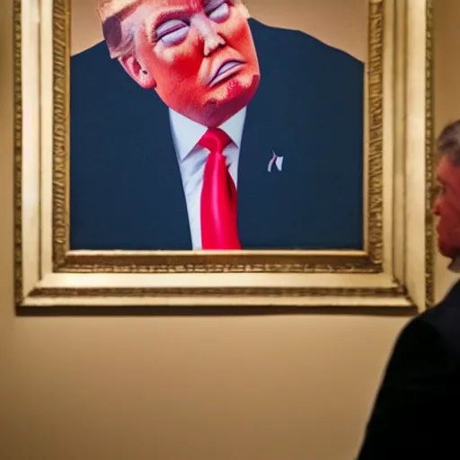 Image similar to trump by giacometti