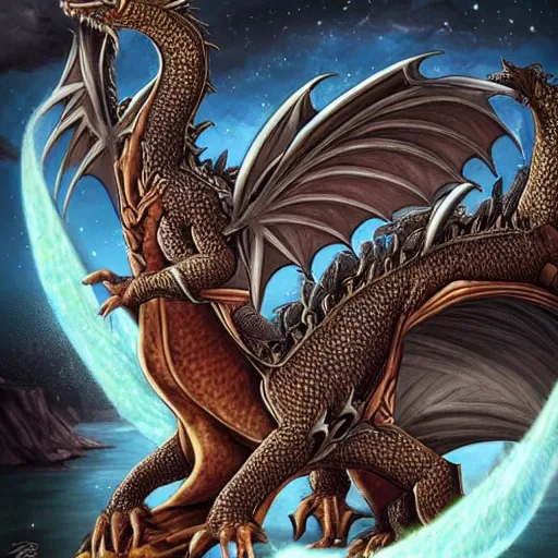 Prompt: an eastern style dragon, magnificent, epic, pov, universe, realistic, detailed,