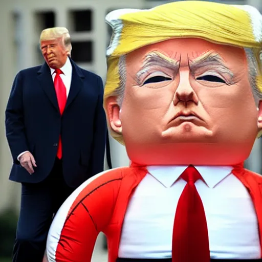 Prompt: donald trump as an inflatable doll!