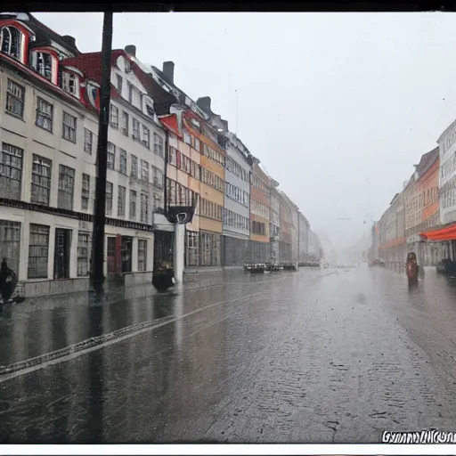 Image similar to Copenhagen on a rainy day in 1970