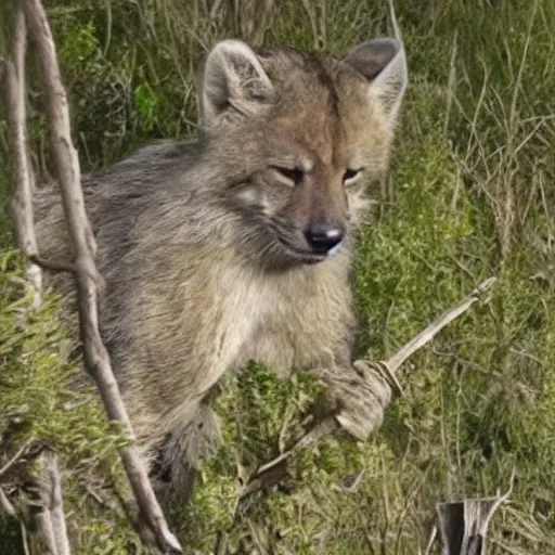 Prompt: donald trump trail cam footage