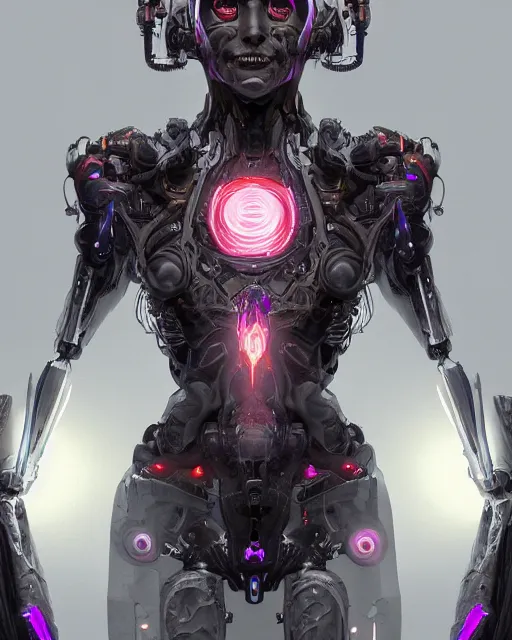 Prompt: benevolent cyborg necromancer, scifi, futuristic, highly detailed, trending on artstation, advanced technology, art by vitaly bulgarov and nivanh chanthara and lance wilkinson