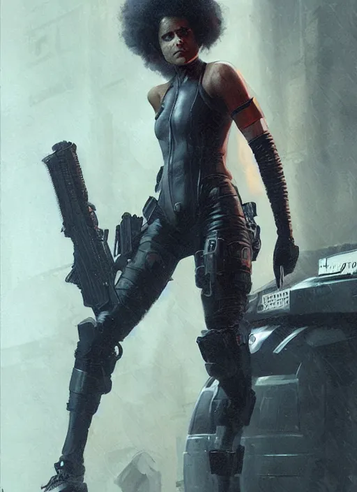 Zazie Beetz. Cyberpunk assassin in tactical gear. | Stable Diffusion ...