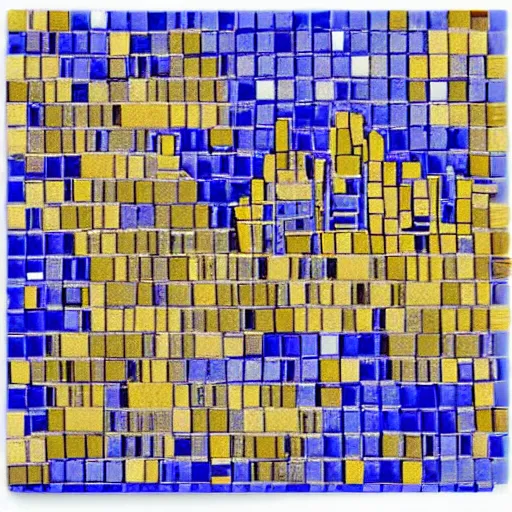 Image similar to grangemouth in tiny mosaic tiles by erin hanson