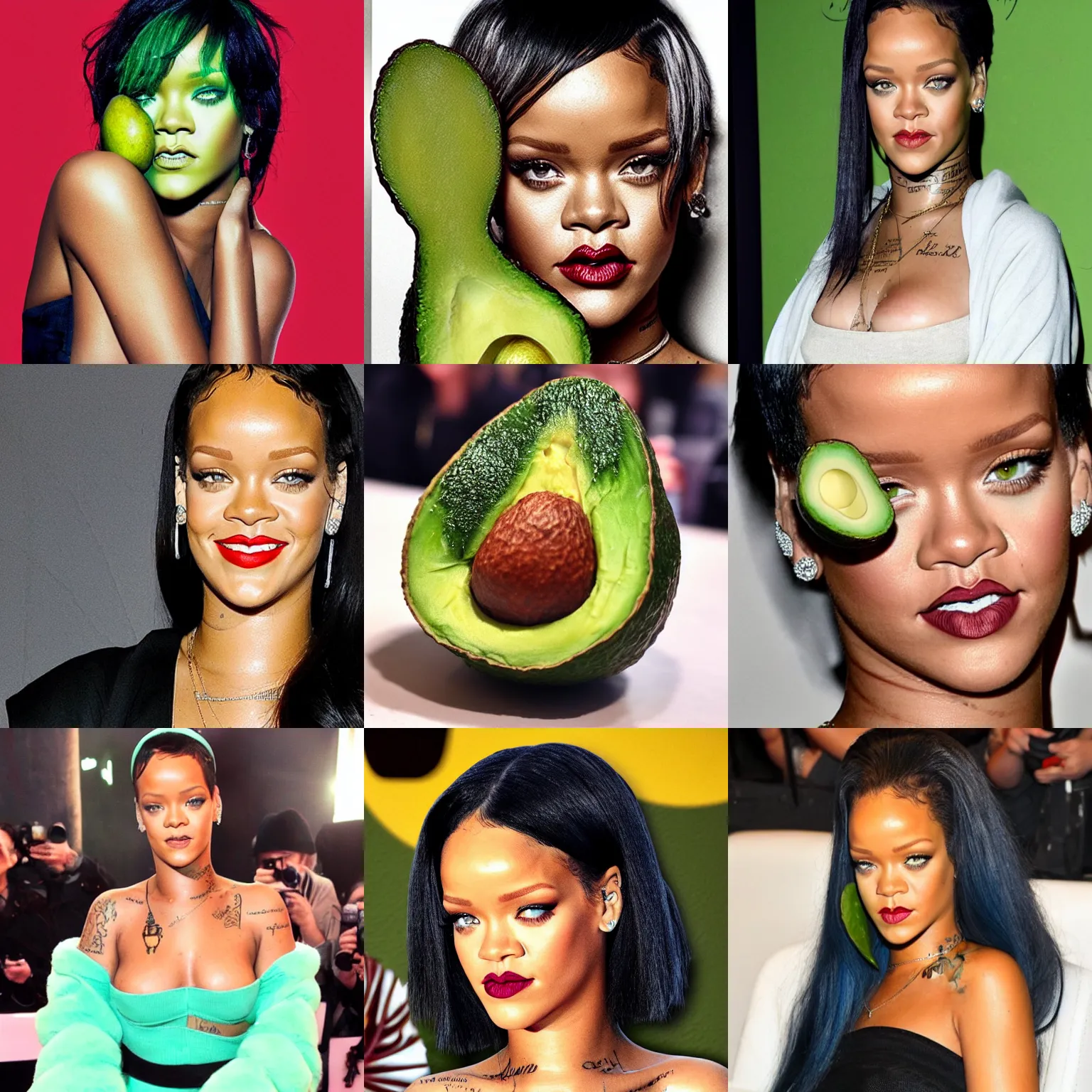 Prompt: rihanna as an avocado