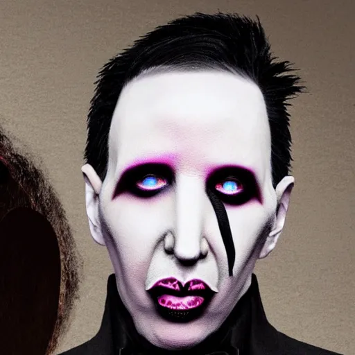 Image similar to marilyn manson as a pig