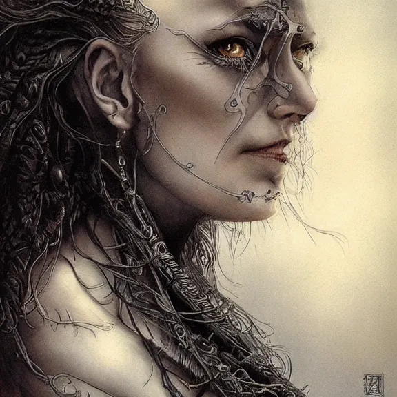 Image similar to a highly detailed portrait in the style of gerald brom and in the style of luis royo.