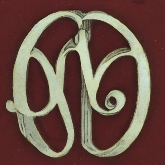 Image similar to a victorian decorative initial capital letter a.