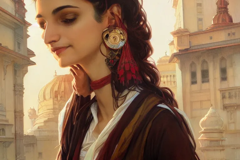 Image similar to Anxious good looking pale young Indian doctors wearing American clothes outside a hospital, portrait, elegant, intricate, digital painting, artstation, concept art, smooth, sharp focus, illustration, art by artgerm and greg rutkowski and alphonse mucha