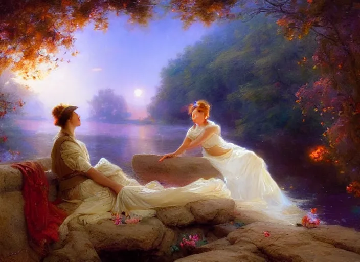Image similar to river portal into the stars by vladimir volegov and alexander averin and delphin enjolras and daniel f. gerhartz and pierre auguste cot