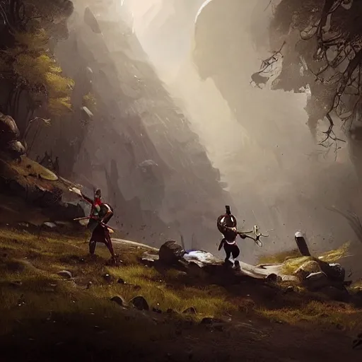 Image similar to Cristiano Ronaldo as a elf in dnd world, epic scene, greg rutkowski