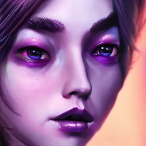 Image similar to artstation young teen with purple eyes and tentacles on her head, furious, very detailed, portrait, high contrast, unreal engine 5