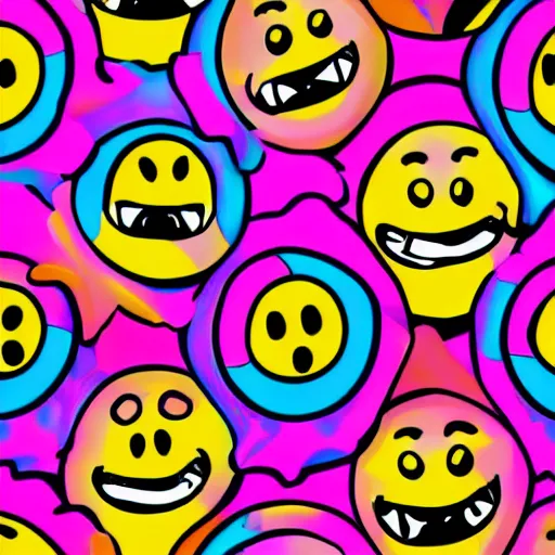 Image similar to happy background + smiley faces + bright colors ::