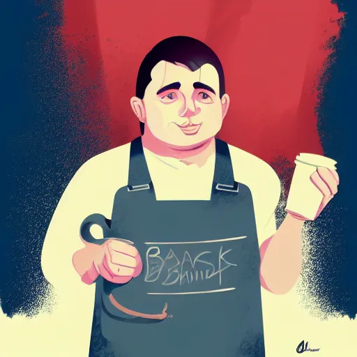 Image similar to guy named luis barlock. coffee addict. chubby face. centered median photoshop filter cutout vector behance hd jesper ejsing!