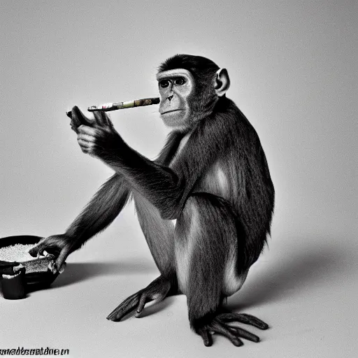 Image similar to monkey smoking a joint