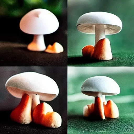 Image similar to cat - mushrooms, cat - faced mushroom, trending on instagram, stop motion