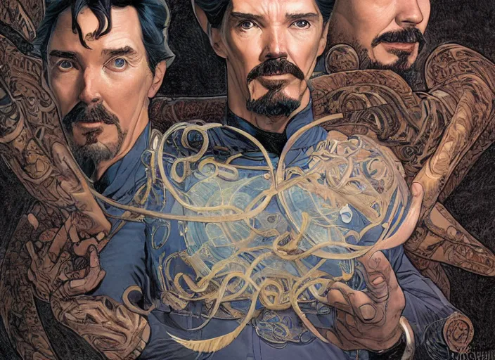 Prompt: a highly detailed [ sturgeon ] portrait of stephen strange, james gurney, james jean