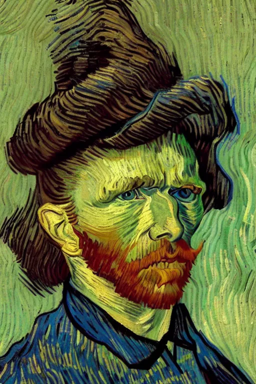 Image similar to vincent van gogh, zx spectrum color palette, anatomy, only two hands, highly detailed, digital painting, artstation, concept art, smooth, sharp focus, illustration, Unreal Engine 5, 8K, art by art by artgerm and greg rutkowski and edgar maxence