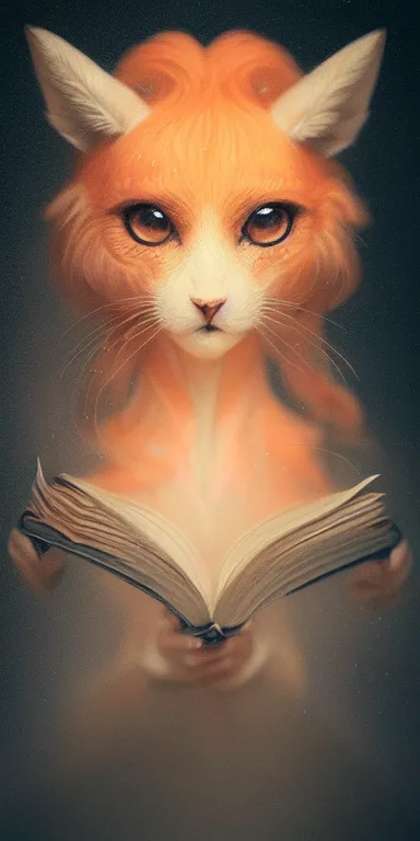 Prompt: cute animal bookmark by charlie bowater and anna dittmann and artgerm and clemens ascher, portrait, intricate, elegant, orange mist, product shot, macro, symmetrical face, highly detailed, dramatic lighting, sharp focus, octane render, trending on artstation, artstationhd, artstationhq, unreal engine, 4 k, 8 k