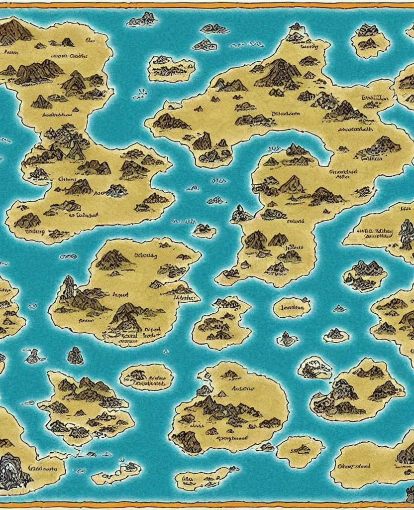 Image similar to fantasy world map,